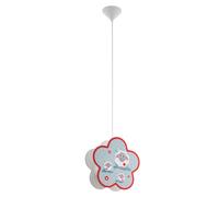 Lampe suspension plafonnier chambre d'enfant suspension colorée avec motif mouton, couleur bois, 1x E27, x H 32,5x110 cm