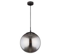 Lampe suspension plafonnier design boule filament fumée salon lampe en verre noir mat dans un ensemble comprenant des ampoules LED