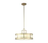Lampe suspension plafonnier lampe suspension lampe de salon acier verre laiton D 53.3cm