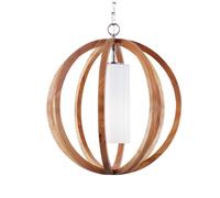 Lampe suspension plafonnier suspension bois acier D 52,1 cm lampe salle à manger