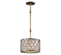 Lampe suspension plafonnier suspension cristal acier argent D 31,8 cm
