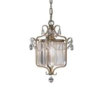 Lampe suspension plafonnier suspension cristaux verre miroir verre D 26,7 cm