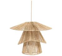 Lampe Suspension Style Boho Naturel Abat-jour en Jute Base en Métal Bedas