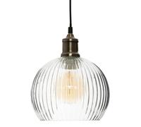 Lampe Suspension Verre ""Laye"" 20cm Transparente