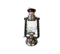 Lampe tempête couleur bronze en métal 30 cm