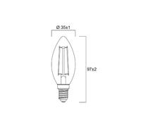 Lampe TOLEDO Retro Flamme 827 2700K 4,5W dimmable SYLVANIA 0029373