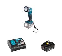 Lampe torche 14,4/18 V DEBDML802 + 1 batterie BL1850B 18V 5 Ah + 1 chargeur rapide DC18RC MAKITA