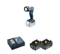Lampe torche LED 18V DEBDML808 + 2 batteries BL1850B 18V 5Ah + chargeur rapide DC18RC MAKITA