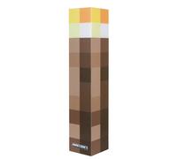 Lampe Torche Led Minecraft - Rechargeable Par Usb - 4 Couleurs + Support Mural Marron Pixelisé TU