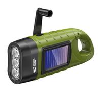 Lampe torche LED portable à énergie solaire avec manivelle dynamo pour camping en plein air, alpinisme et tente