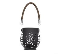 Lampe torche solaire d'extérieur effet flamme vacillante étanche IP44 Décoration d'allée Noir 24 cm