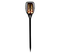 Lampe torche solaire pour jardin extérieur LED éclairage flamme effet noir blanc Noor 89023