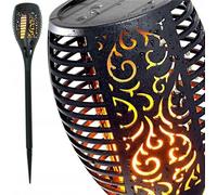 Lampe torche solaire XL 50 cm Effet flamme Lampes de jardin 12 LED