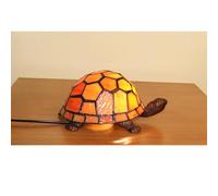 Lampe Tortue/Tortue Orange, Lampe d’Accent, Lampe de Table de Chevet de Chambre à Coucher, veilleuse en vitrail Faite à la Main