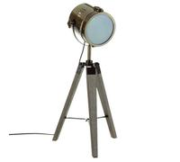 Atmosphera - Lampe trépied Ebor bronze - bois et acier H68 cm