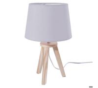 Atmosphera – Lampe à poser 3 pieds en bois 31 cm Gris