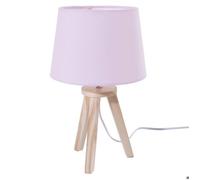 Atmosphera – Lampe trépied en bois – 3 pieds H.30 cm – Rose