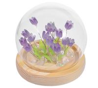 Lampe Tulipe Nuage DIY, Veilleuse Esthétique à Lumière d'ambiance | Kit Créatif en Plastique, Bois et Verre, Montage Facile, 3 Piles AAA, Jaune Chaud, pour Table de Chevet