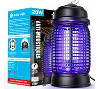 Lampe UV 360° Anti Moustique 20W 4200V | Tueur D'INSECTES ÉLECTRIQUE | Anti Insectes RÉPULSIF | INTÉRIEUR & EXTÉRIEUR | avec Anneau DE Suspension | Marque FRANÇAISE