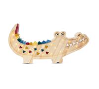 Lampe veilleuse crocodile bois naturel