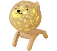 Lampe Veilleuse Enfant Projection Céleste Douce(white) | Rotation 360°, effet céleste vivid, design robot chien unique, ambiance onirique, pour chambre enfant