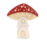 Lampe veilleuse maison champignon rouge
