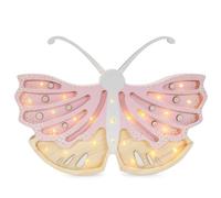 Lampe veilleuse papillon fraise crème