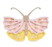 Lampe veilleuse papillon miel rose