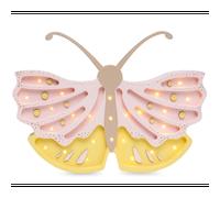 Lampe veilleuse papillon miel rose