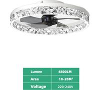 Lampe ventilateur de plafond, économie d'énergie, fonctionnement silencieux, blanc, APP avec variateur RC