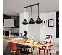 Lampe Ventilateur LED Lustre Plafonnier Vintage Industriel Noir Diamant Cage Lustre Abat-Jour Lustre Accessoires pour Restaurant Bar Plafond Pendentif Lumière Fil Métallique Lampe Cage À Oiseaux,