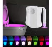 Lampe WC LED 8 Couleurs avec Capteur de Mouvement - Veilleuse Toilettes Automatique Économique et Design