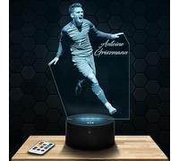 Lampephoto.fr - Lampe 3D A. Griezmann - Coupe Du Monde, Joueur de Foot, Sport, Idée Cadeau Fan de Foot, Veilleuse Tactile Led Illusion, Effet Hologramme 3D, Cadeau Noël Anniversaire Garçon Fille TOP
