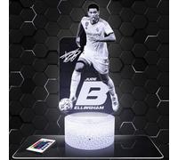 Lampephoto.fr - Lampe 3D J. Bellingham Football Décoration Footballeur, Idée Cadeau Homme Femme, Objet J. Bellingham Football Veilleuse Adulte Déco Chambre, Idee Cadeau Noel Homme Femme Original, TOP