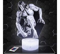 Lampephoto.fr - Lampe 3D Led Eren Transformé En Titan, Idee Cadeau pour Ado, Accessoire Eren Transformé En Titan, Manga, Dessins Animé, Chambre d'Ado Garçon Fille, Deco Bureau Idée Cadeau Ado