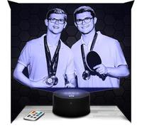 Lampephoto.fr - Lampe 3D Les Frères Lebrun Ping pong Sport Veilleuse Tactile Led, Effet Hologramme 3D, Idée Cadeau Noël Anniversaire Homme Femme, Objet décoration chambre