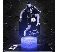 Lampephoto.fr - Lampe 3D P. Kimpembe Joueur de Foot, Sport, Idée Cadeau Fan de Foot, Veilleuse Tactile Led Illusion, Effet Hologramme 3D, Cadeau Noël Anniversaire Garçon Fille