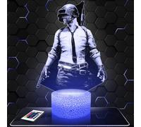 Lampephoto.fr - Lampe 3D Pu bg Deco Chambre Garçon, Lampe 3D Pubg Objet Gaming Gamer Jeux Video, Idée Cadeau Décoration Lampes 3D Veilleuse Déco Bureau, Idée Cadeau Adolescent Original