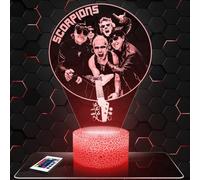 Lampephoto.fr - Lampe 3D S. Décoration Rock N Roll, Idée Cadeau Homme Femme, Objet Scorpions Veilleuse LED Adulte Déco Chambre, Idee Cadeau Noel Homme Femme Original, Effet Hologramme, TOP