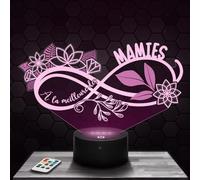 Lampephoto.fr - Lampe 3D, Veilleuse Tactile, À La Meilleure des Mamies, Idée Cadeau Noël, Cadeau Grand-Mère, La Meilleure Mamie, Cadeaux Fête des Grands Mères, Cadeaux Mamie