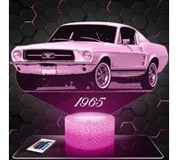 Lampephoto.fr - Lampe 3D Voiture 1965, Idée Cadeau Fan de Voiture, Veilleuse Tactile Led, Effet Hologramme 3D, Idée Cadeau Noël Anniversaire Garçon et Fille, Déco Chambre Enfant ou Adulte TOP