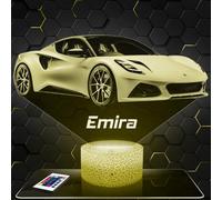 Lampephoto.fr - Lampe 3D Voiture Emira L Supercar Tuning, Idée Cadeau Fan Automobile, Veilleuse Tactile Led, Effet Hologramme 3D, Idée Cadeau Noël Anniversaire Garçon et Fille, Déco Chambre