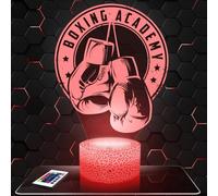Lampephoto.fr - Lampe Boxe Logo Veilleuse 3D Boxing Academy