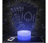 Lampephoto.fr - Lampe Cartes de Poker Casino Veilleuse 3D Hologramme