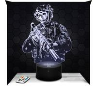 Lampephoto.fr - Lampe Cod Mw2 Simon Ghost Riley Veilleuse 3D Jeux Vidéo | Fait en France, Socle au Choix, Luminosité Ajustable, Piles ou USB, Gravure HD au Laser, Idée cadeau Geek Homme, Gamer
