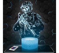Lampephoto.fr - Lampe Cod Mw2 Simon Ghost Riley Veilleuse 3D Jeux Vidéo | Fait en France, Socle au Choix, Luminosité Ajustable, Piles ou USB, Gravure HD au Laser, Idée cadeau Geek Homme, Gamer