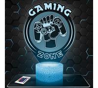 Lampephoto.fr - Lampe Gaming Zone Veilleuse 3D Jeux Vidéo