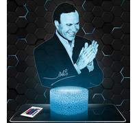 Lampephoto.fr - Lampe J. Iglesias Veilleuse 3D Chanteur Espagnol | Fait en France, Socle et Format au Choix, Luminosité Ajustable, Piles/USB, Gravure HD au Laser, Idée cadeau Homme, Femme