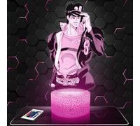 Lampephoto.fr - Lampe Jotaro Ku jo Jojo's Bizarre Adv. Veilleuse Manga | Fait en France, Socle au Choix, Luminosité Ajustable, Gravure HD au Laser, Idée cadeau Fan d'Anime, garçon, fille
