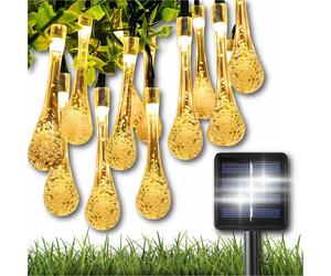 Lampes À Fleurs Larmoyantes Glace Pour Le Jardin Guirlande Pour Le Balcon Solaire 20 Led 5M Chaud